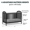 thumbnail image 5 of DaVinci Beau 3-in-1 Convertible Crib, Ebony, 5 of 9