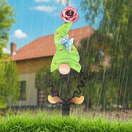 

Xubond Christmas Art Dwarf Floor Insertion Card Garden Decoration Courtyard Faceless Elderly Gardening Supplies Room Decor Small Womens Wallets With Credit Card Slots Green