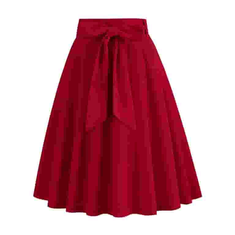 Posijego Women's 50s Midi Skirts High Waist Casual A-Line Posijego Women's 50s Midi Skirts High Waist Casual A-Line