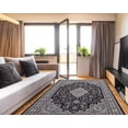 thumbnail image 2 of Linon Emerald Barton Tapis Tissé en Microfibre Polyester 6 Pieds7 Pouces x 9 Pieds7 Pouces Noir, 2 of 9