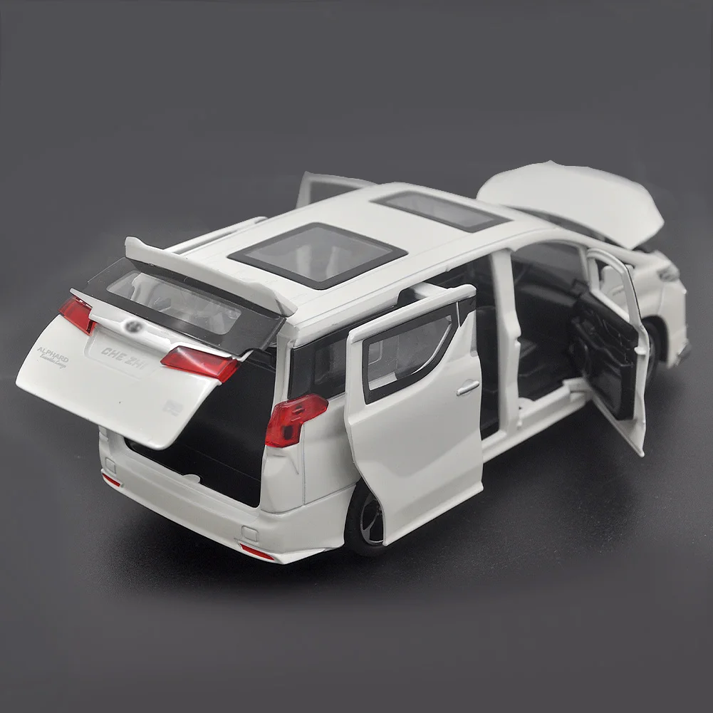 1: 32 Suitable for Toyota Elfa MPV alloy die-casting metal car models, audio-visual simulation children's toys