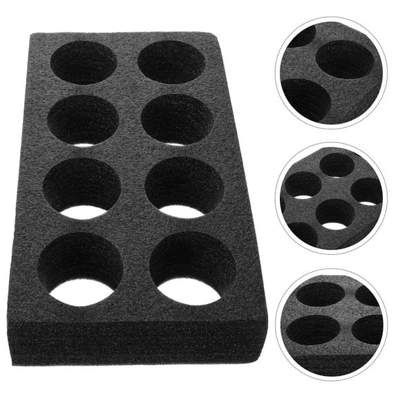 UPOUART Black Plastic Drink Carrier Tray for Takeout 8-Cup Beverage Holder, Convenient and Secure for Easy Transport