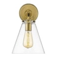 thumbnail image 5 of Z-Lite Harper Clear Glass Steel Wall Sconce in Polished Nickel, 5 of 6