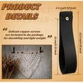 thumbnail image 2 of 4 Pcs Wall Hooks Wall Hanging Straps Pu Leather Curtain Rod Holder Towel Holders for Wall Faux Leather Strap Hanger Wall Mounted Hooks for Towel Bathroom Kitchen, 2 of 9