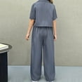 thumbnail image 3 of Tiijoy Girls Outfits Striped Cropped Short Sleeve Shirt Pants Suit, Sizes 11-12, 3 of 3