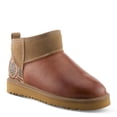 thumbnail image 3 of L'Artiste BRANDAI-GLOSS Shearling Ankle Boot – Embossed Leather & Suede Pull-On with Flatform Sole, 3 of 9