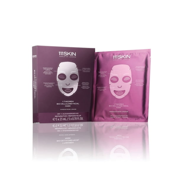 Mascarilla facial reparadora 111SKIN Y Theorem con biocelulosa, juego de 5