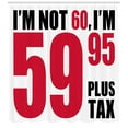 thumbnail image 3 of Ambesonne Humor Shower Curtain, Fun Birthday Words, 69"Wx70"L, Red and Black, 3 of 3