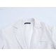 thumbnail image 5 of HH TRAF 2024 Abrigo de mujer para oficina, blanco, a rayas, cuello vuelto, manga larga, bolsillo, un botón, blazer de otoño para mujer, moda, 5 of 5