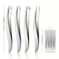 thumbnail image 6 of Set of Professional Stainless Steel Tweezers Featuring a Precise Banana Clip Design, Ideal for Removing Hair from Eyebrows, Nose, And Face, As Well As for Grooming Beards And Mustaches, 6 of 7