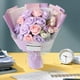 thumbnail image 3 of Caja de flores artificiales, arreglos de centros de mesa de regalo de rosas en caja para púrpura, 3 of 8