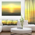 thumbnail image 1 of Brilliant Yellow Sunrise over Waters - Beach Photo Canvas Print, 1 of 3