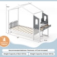 thumbnail image 3 of Gymax Twin Size Kids House Bed w/ Study Desk & Removable Box Drawers Hanging Hooks, 3 of 10