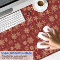 thumbnail image 2 of Long Mouse Pads for Desk,Red Christmas Snowflake Pattern Desk Mats on Top Of Desks, Desk Mouse Pad Extra Large with 3mm Non-Slip Base and Stitched Edge for Gaming,Office,Work,Home 47.3x23.6in, 2 of 5