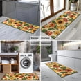 thumbnail image 2 of Beige Red Sunflower Pattern Kitchen Rug Mat,Kitchen Runner Rugs Non Skid Washable,Decorative Kitchen Floor Mats for Kitchen,Sink,Laundry,17"X47", 2 of 5