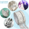 thumbnail image 7 of 2 Rolls 6 Yards Bling Crystal Self Adhesive Rhinestone Sheets DIY Decoration Diamond Sticker Diamond Ribbon With 2 Mm Rhinestones For Car Home DIY Crafts Decors, 1 Cm, 2.5 Cm Wide (Clear), 7 of 7