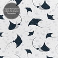 thumbnail image 5 of Shower Curtain, cool stingrays bubbles white Waterproof Fabric Plastic Shower Curtain, Drying Fast Bathroom Curtain with 9 Buttonholes, Ruffle Shower Curtain 60x72in, 5 of 8