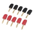 thumbnail image 1 of Solderless Banana Plug, 4mm Gold Plated Quick Connect Brass Connector for High Power Testing Equipment, Stable Power Transfer, Tight Fit, 1 of 7