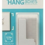 VELCRO Brand HANGables Removable Wall Fasteners Decorate Without Damaging Your Walls 8 Sets per Pack, White, 95186, 0.32 ounces