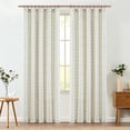 thumbnail image 2 of Cortinas Jinchan Boho para sala de estar, granja, 214 cm, 2 paneles, 2 of 9