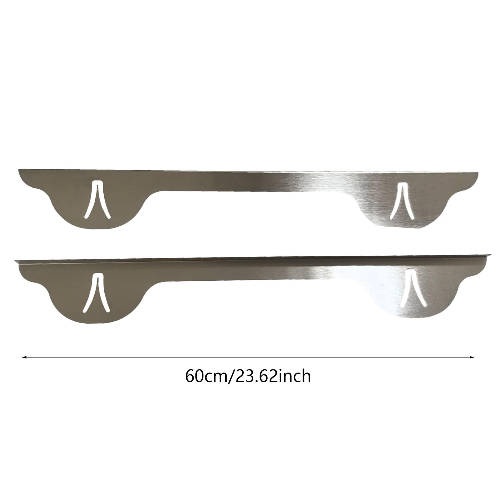 Fiocias 2Pcs Stainless Steel Stove Gap Covers Edge Gap Cover Lightweight Heat Resistant