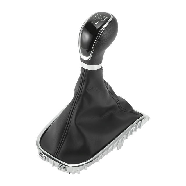Perilla de Cambio Manual de 5 Velocidades con Cubierta para Opel Astra No.55577540 Palanca de Cambio Negra de Plástico y Cuero Sintético 1 Pc