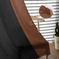 thumbnail image 5 of Sheer Curtains 108 Inches Long, Contemporary Striped Boho Art Light Filtering Window Curtains for Living Room/Bedroom, Black Brown Rod Pocket Voile Sheer Curtain Drapes, 52"W x 108"L, 2 Panels, 5 of 9