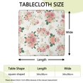 thumbnail image 2 of Square Tablecloth with Elastic Edges 34 * 34 Inch Pioneer Waterproof Vintage Pink Floral Table Cover Washable Indoor and Outdoor for Party Kitchen Dinner Banquet Patio Picnic, 2 of 6