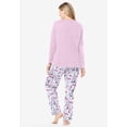 thumbnail image 2 of Dreams & Co. Plus Size Long Sleeve Knit PJ Set, 2 of 6