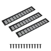 Uxcell 18 x 3.2 Inch Rectangle Ventilation Grille, 3PCS Aluminum Air Vent Cover, Black