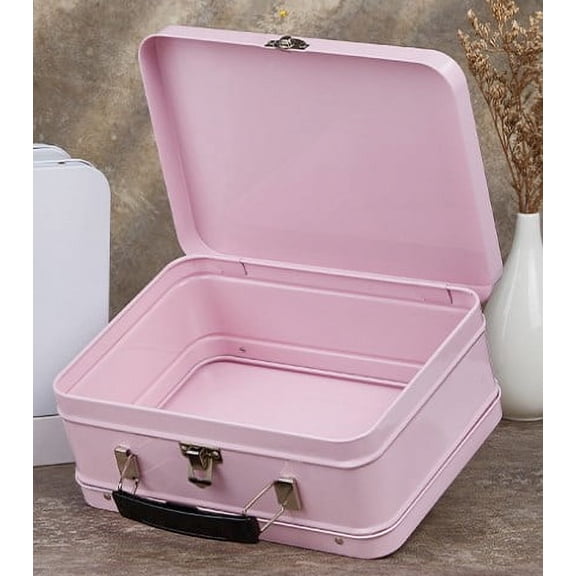 BERTDOMD Mini Suitcase Party Favor Box with Lid and Handle, Decorative Storage Container for Weddings, Birthdays, and Keepsake