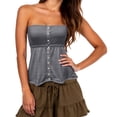 thumbnail image 1 of Top corto sin tirantes de moda - Informal para primavera/verano - Combínalo con vaqueros - Poliéster spandex transpirable - Tallas S-XXL, 1 of 4