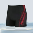 thumbnail image 2 of Men's Big & Tall Athletic Swim Jammers Quick Dry Compression Square Leg Swim Brief Swimsuit Printed Competitive Swimming Shorts, 2 of 3