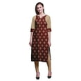 thumbnail image 1 of Bimba Cotton Printed Straight Kurtis For Women Panel Kurta Summer Tunic-Medium, 1 of 6