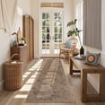 thumbnail image 3 of SUNDEREY 2'6"x8' Floral Easy Jute Kitchen Rug,Runner Rugs 2.6x8ft Hallway Easy Jute Rug,Non Slip Washable Rug,Soft Non-Slip Khaki Indoor Carpet for Entryway Laundry Bedroom,Vine&Fleur, 3 of 9