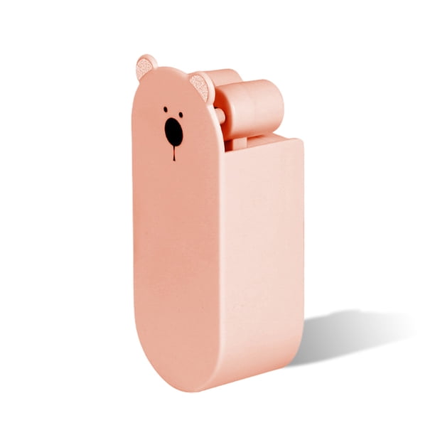Pequeño ventilador de escritorio portátil portátil plegable USB doble cabezal de doble cabeza eléctrica fuerte con batería de recarga para el aeroplano de oficina largo viaje rosa 3000 mA Methold HA012735-01B