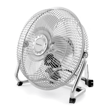 All-Metal 9" High Velocity Floor Fan Silver