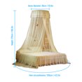 thumbnail image 2 of Dôme Universel Entrée Simple Filet Fin Rideau en Dentelle Style Princesse Décoration de Chambre Installation Facile Beige, 2 of 7