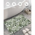 thumbnail image 5 of Shag Bath Rugs Summer Green Palm Trees Seamless Plush Soft Fluffy Doormat Floor Carpet,Non-Slip Living Room Bedroom Kitchen Entryway Door Mats Watercolor Tropical Plants, 5 of 6
