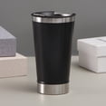 thumbnail image 3 of Bicicleta Taza térmica de doble capatazas Ndcxsfigh de cervezabotella de café de acero inoxidable (negro), 3 of 9