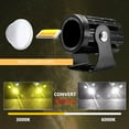 thumbnail image 3 of Auxiliary Motorcycle LED Driving Fog Lights 2PCS 60W White And Yellow Auxiliary Lamps Waterproof Spotlights For Car Tractor Truck ATV UTV SUV Boat, 3 of 6