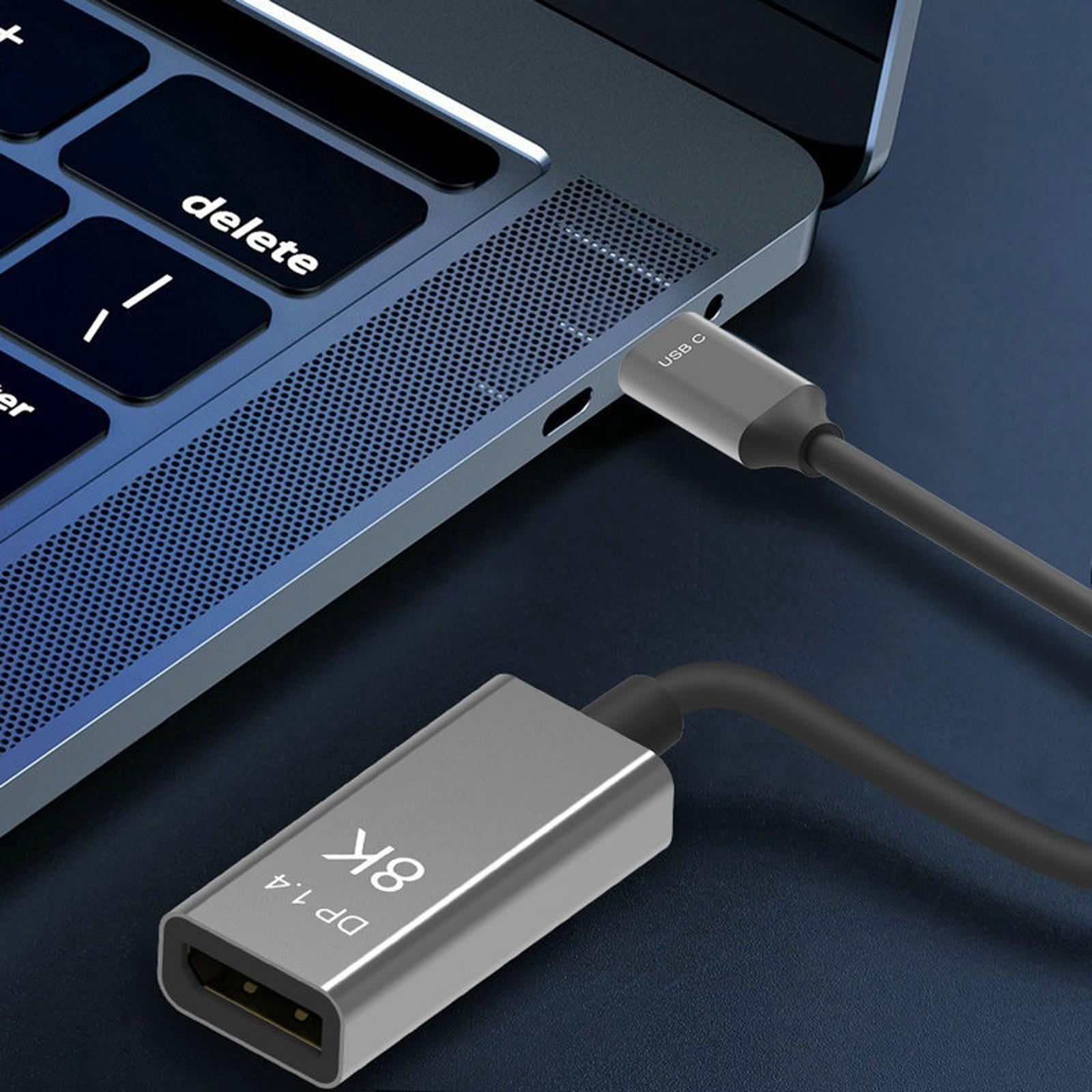 JIAHAOO Thunderbolt 3 to DisplayPort 8K Adapter Cable USB C 20cm for Connecting Mac PC Android to Display