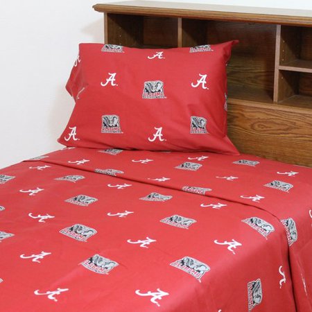 College Covers Ncaa Alabama Sheet Set 4 Piece Set Flat Sheet