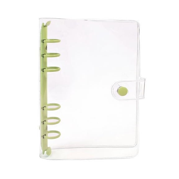 A6 PVC Notebook Binder, Transparent Round Rings Binder, Paper Insert Folder, Portable Notebook Cover, PVC Binder Organizer, Clear Refillable Notebook Shell Protector