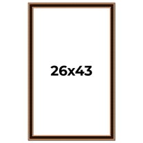 26x43 Frame Gold Brown Plein Air Vintage Solid Wood Picture Frame | 1.75 Inches Moulding Width |