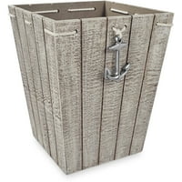 Better Homes & Gardens MDF Wood Nautical Wastebasket, 1 Each