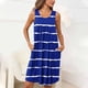 thumbnail image 4 of Camisón sin mangas con bolsillos y estampado para mujer, camisón plisado con cuello redondo, vestido de poliéster para mujer, 4 of 7