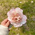 thumbnail image 6 of Tnobhg French Style Hair Claw Ribbon Bowknot Peony Flower Decor Hair Clip Large Shower Hair Claw Back Head Hair Pin Hair Accessory, 6 of 8