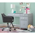 thumbnail image 2 of Linon Peggy Side Storage Wood Desk with 4 Drawers Silver Hardware in Gray, 2 of 19
