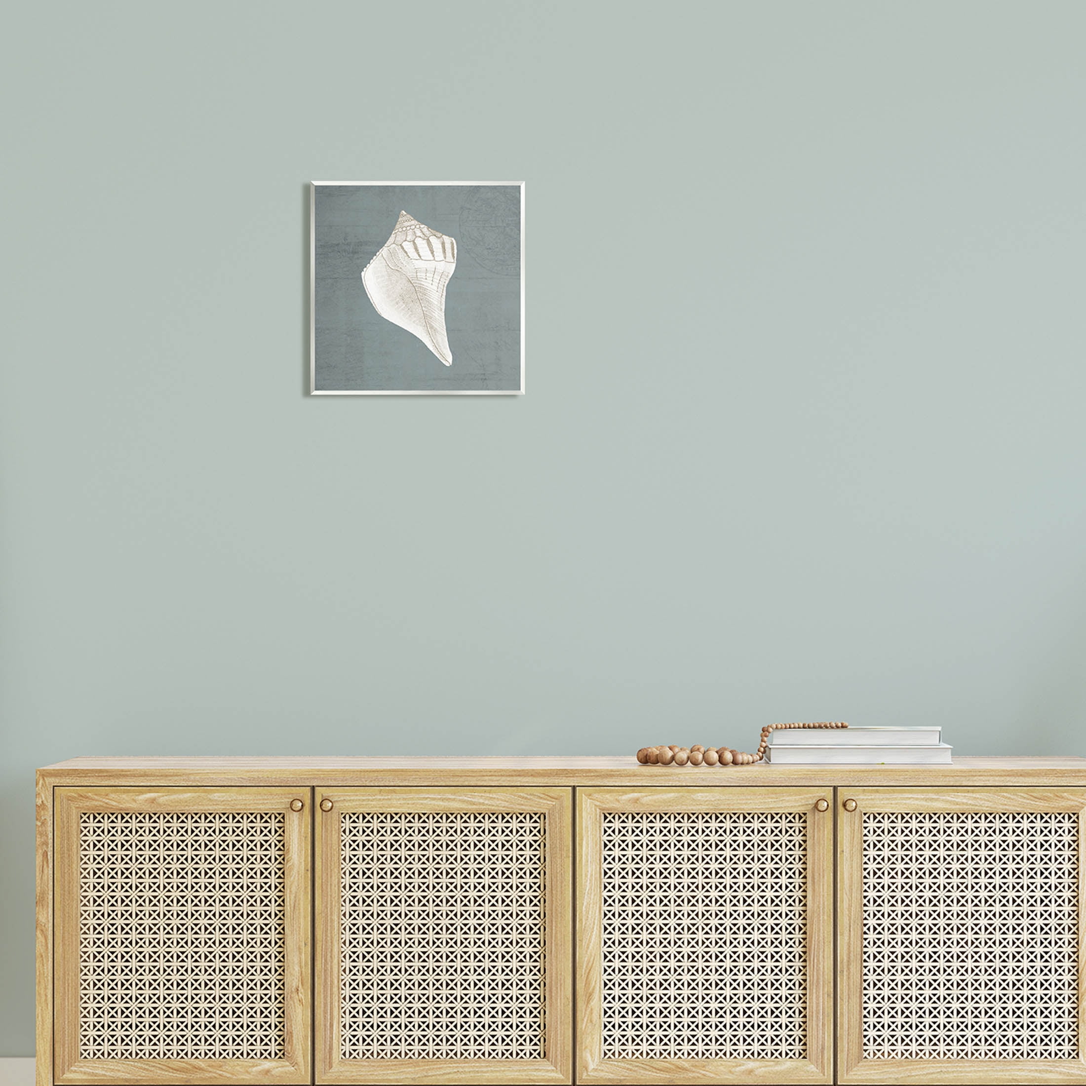 Conch Seashell Stipple Pattern Animals & Insects Graphic Art Unframed Art Print Wall Art